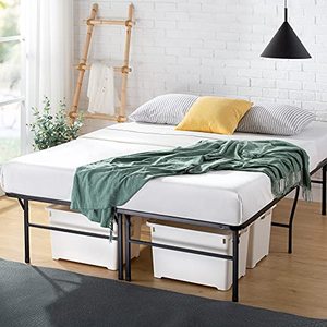lot 3550 image: ZINUS SmartBase Heavy Duty Mattress Foundation  18 Inch Metal Platform Bed Frame  No Box Spring Needed  Sturdy Steel Frame  Underbed Storage, Twin