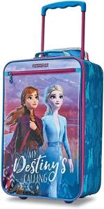 lot 3560 image: American Tourister Kids Disney Softside Upright Luggage, Frozen Destiny, Carry-On 18-Inch