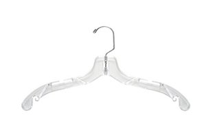 lot 3569 image: NAHANCO 505 Plastic Dress Hanger, Middle Heavy Weight, 17, Clear SET