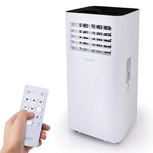 lot 3601 image: Compact Freestanding Portable Air Conditioner - 10,000 BTU Indoor Free Standing AC Unit w Dehumidifier & Fan Modes For Home, Office, School & Business Rooms Up To 300 Sq. Ft - SereneLife SLPAC105W