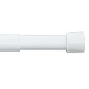 lot 3643 image: Bali Blinds 26-8730-10 Oval Spring Tension Rod, 48-84, White