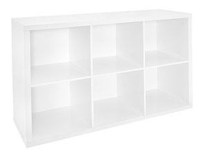 lot 3654 image: ClosetMaid 1109 6-Cube Storage Organizer, White