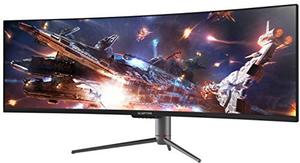 lot 3668 image: Sceptre Curved 49 inch (5120x1440) Dual QHD 329 Gaming Monitor up to 120Hz DisplayPort HDMI Build-in Speakers, Gunmetal Black 2021 (C505B-QSN168)