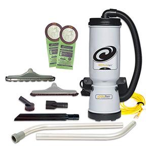 lot 3670 image: ProTeam MegaVac 10 Quart Backpack Vacuum wBlower, Felt and Muti-Hard Surface & Blower Tool Kit, Gray