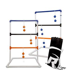 lot 3683 image: Rally and Roar UPDATED 2020 VERSION Ladder Ball Toss Game for Adults, Family - Fun Golf Game Set, Six Colored Bolos, Scoreboard, and Carrying Bag - Outdoor Yard Games, Backyard, Tailgating