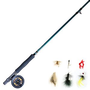 lot 3691 image: Martin Complete Fly Fishing Kit, 56 Rim-Control Fly Reel, Pre-spooled with Backing, Line and Leader, 3-Piece 8-Foot 56-Weight Rod, Includes Custom Fly Assortment