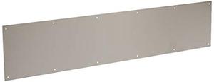 lot 3702 image: SCHLAGE 515010 Satin Stainless-Steel Commercial Kick Plate, 8 x 34