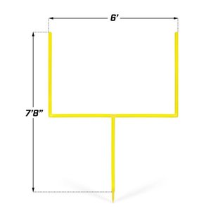 lot 3715 image: GoSports PRO Kick Challenge Field Goal Post Set with 4 Footballs and Kicking Tee Life Sized Backyard Field Goal for Kids & Adults