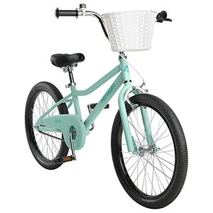 lot 3766 image: Retrospec Koda 20 Kids Bike Boys and Girls with Training Wheels, Bell &amp Basket - Toddler Bikes for Ages 6-8 Years Old - Seafoam