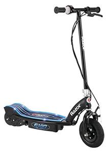 lot 3772 image: Razor E100 Glow Electric Scooter for Kids Age 8 and Up, LED Light-Up Deck, 8 Air-filled Front Tire, Up to 40 min Continuous Ride Time
