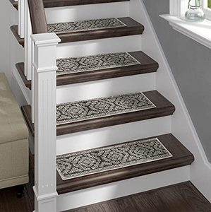 lot 3778 image: Sofia Rugs Shaggy Stair Treads - Carpet Runner Strips for Staircase Steps - Rug-Soft Fabric for Traction and Non-Slip Improvement - Includes Double Sided Adhesive Tape - Anastacia Anti-Skid Padding