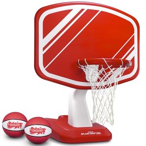 lot 3786 image: GoSports Splash Hoop PRO Poolside Basketball Game Includes Hoop, 2 Balls and Pump