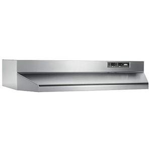 lot 3820 image: Broan-NuTone 403004 Range Hood Insert with Light Exhaust Fan for Under Cabinet, 30, Stainless Steel, 6.5 Sones, 160 CFM