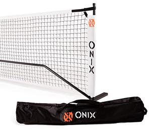 lot 3855 image: Onix Pickleball 2-in-1 Regulation-Size Portable Net and Practice Net Set Includes Carrying Case with Wheels