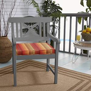 lot 3861 image: Mozaic AMZCS111364 IndoorOutdoor Corded Chair Pad (Set of 2), 19 in W x 19 in D, Sunbrella - Astoria Sunset
