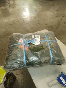 lot 3882 image: Trademark Supplies Heavy Duty Thick Material Waterproof Tarp Cover, 50X50-Feet, GreenBlack