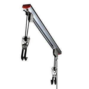 lot 3891 image: RAD Cycle Products Rail Mount Bike and Ladder Lift for Your Garage or Workshop Holds up to 75 Pounds No Mounting Board Needed