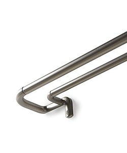 lot 3899 image: Umbra Twilight Double Curtain Rod Set, 48-88, Nickel