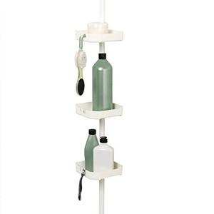 lot 3904 image: Zenna Home Pole Shower Caddy, White