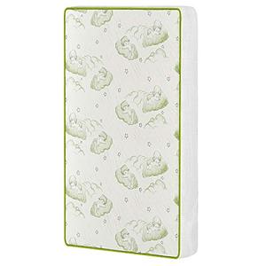 lot 3907 image: Dream On Me Breathable Two-Sided 3 Square Corner Play Yard Mattress, WhiteGreen I Greenguard Gold Certified
