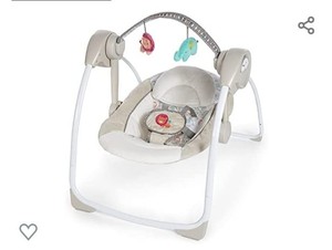 lot 47579 image: Ingenuity Soothe n Delight 6-Speed Compact Portable Baby Swing