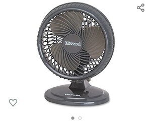 lot 47582 image: Holmes HAOF87BLZNUC LilBlizzard 7-Inch Two-Speed Oscillating Personal Table Fan