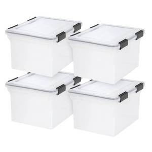 lot 47624 image: IRIS USA WEATHERTIGHT File Box, 4 Pack, Letter and Legal Size