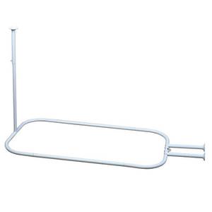 lot 47644 image: Hoop Shaped Aluminum Shower Curtain Rod White