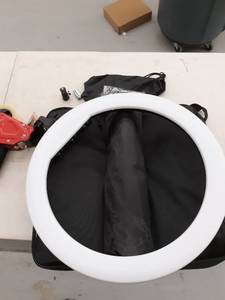 lot 47696 image: LED Ring Light 10 inch Selfie Ring Light,3 Light Modes, with 2 Tripod Stands & 2 Phone Holders for MakeupPhotographyYouTube VideosVlogTIK TokLive,Compatible with iPhone & Android