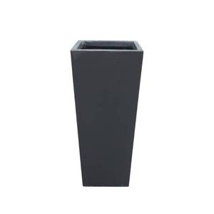 lot 47697 image: 24.4 Kante Lightweight Concrete Tapered Tall Rectangular Outdoor Planter Black - Rosemead Home & Garden, Inc.