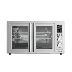 lot 47913 image: Galanz 1.5 Cu.Ft Digital French Door Toaster Oven with Air Fry Technology, Stainless Steel - Stainless Steel