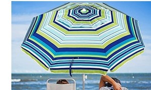 lot 47923 image: Patio Umbrella,Green and Blue,USED,SIZEUNKNOWN,