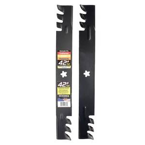 lot 47955 image: MaxPower 2 Commercial Mulching Blade Set for Many 42 in. Cut Craftsman, Husqvarna, Poulan Mowers Replaces OEM #s 134149, 138498