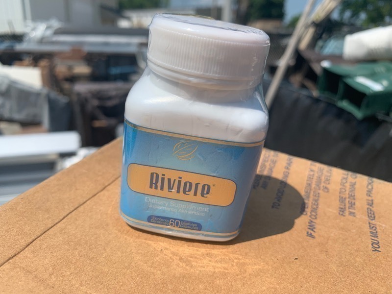 lot 1111 image: 10 Bottles of Riviere Dietary Supplement. Expiration July2023