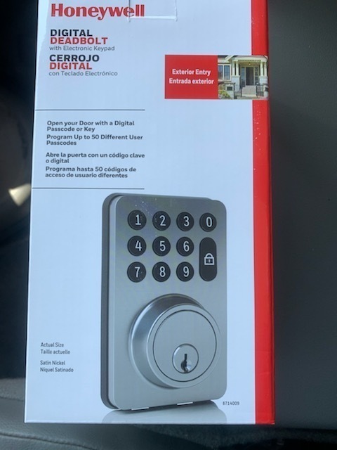 lot 1217 image: Honeywell Digital Deadbolt Locks