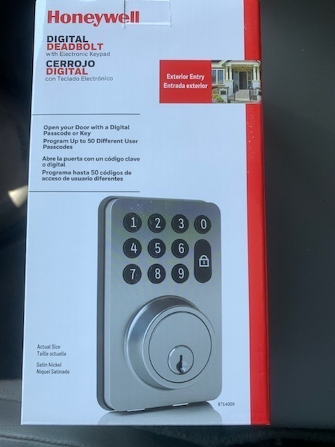 lot 1218 image: Honeywell Digital Deadbolt Locks