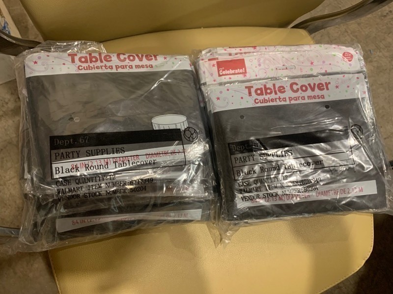 lot 197 image: 2 Packs of Disposable Table Covers. Great for birthday parties or events