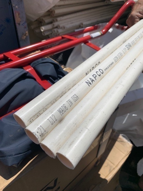 lot 589 image: 4 Set of 3 quarter Inch 10f PVC Piping