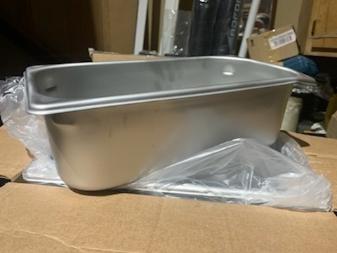 lot 74 image: One Case of Six Stainless Steel Pans