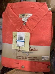 lot 101 image: Joe Marlin Tropical Coral Shirt size 2XL