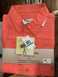 lot 98 image: Joe Marlin Tropical Coral Shirt size Large