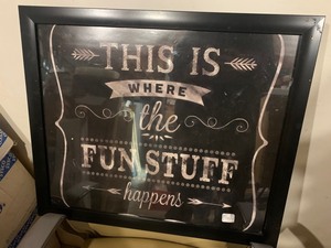 lot 106 image: Fun Stuff Poster Framed