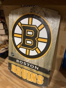 lot 77 image: Boston Bruins NHL Hockey Sign