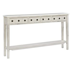 lot 20902 image: Powell Furniture Sadie Cream Long Storage Console Table, Multicolor