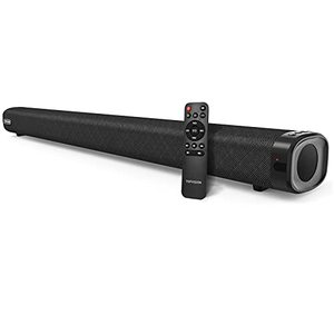 lot 20916 image: Sound Bar, TOPVISION 36-Inch Sound Bars for TV, 2.1CH Sound Bar with Built-in Subwoofer, 3D Surround Sound TV Speaker, Wired & Wireless Bluetooth 5.0, USB, AUXRCA, Optical, COA, HDMI ARC Input