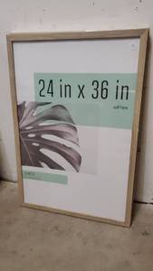 lot 20926 image: Lot of 3 MCS, Natural Woodgrain 2436 Inch Museum Poster Frame