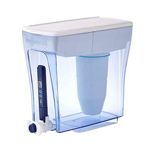 lot 11007 image: ZeroWater 20 Cup Ready-Pour Dispenser Water Filter Pitcher, clear