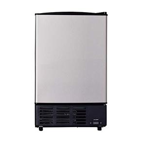 lot 20963 image: SMETA 15 Inch Wide Built-in Ice Maker 12 lbs Undercounter Ice Machine with Freezer to Store 6 Pounds Ice, Stainless Steel