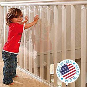 lot 20978 image: Kidkusion IndoorOutdoor Banister Guard, Clear, 15