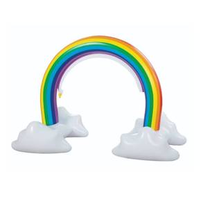 lot 20996 image: Inflatable Rainbow Water Sprinkler for Kids Outdoor Backyard Summer Pool and Water Fun Party and Pool Play